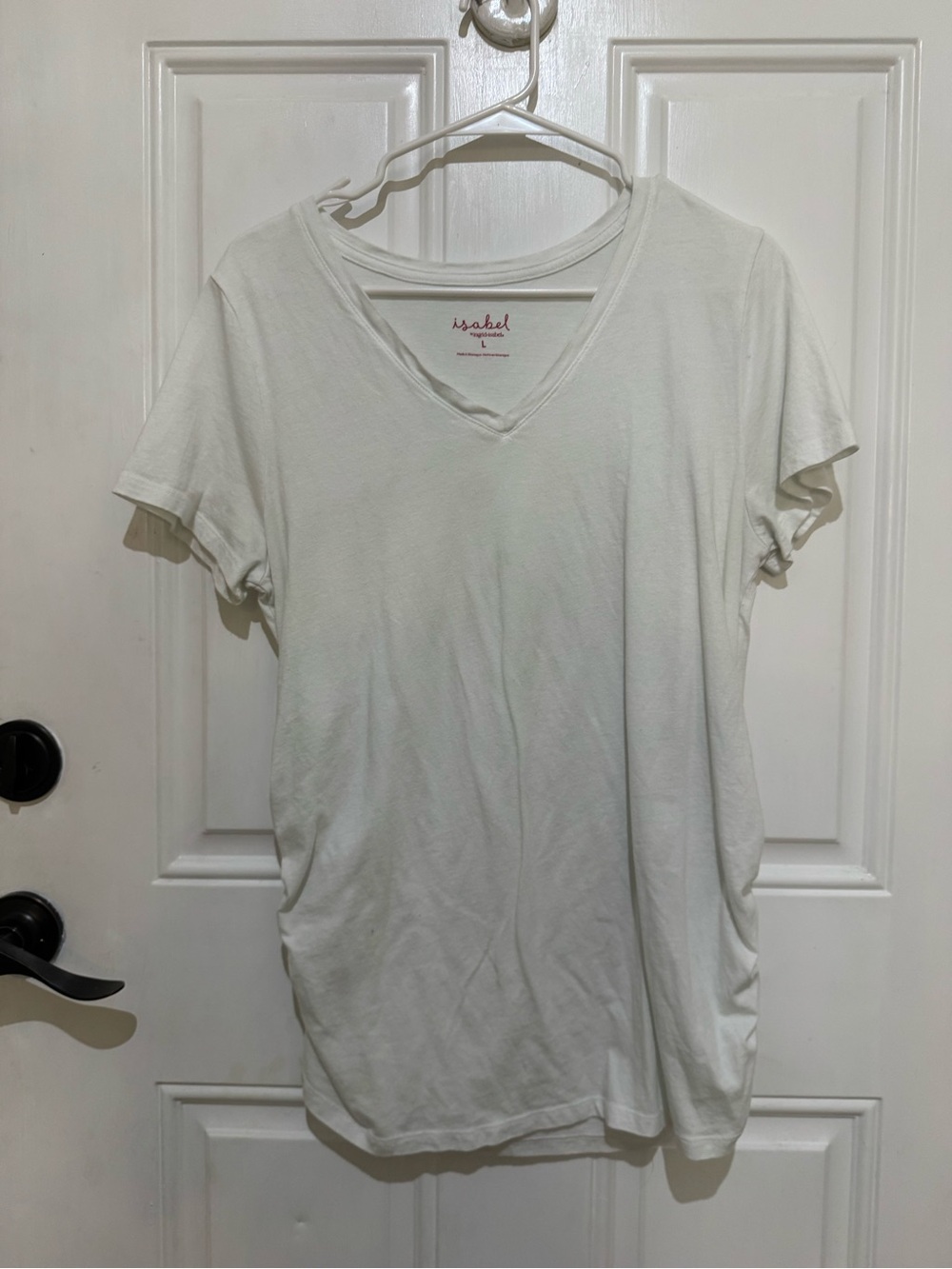 Isabel Maternity by Ingrid & Isabel White V-Neck Maternity Tee